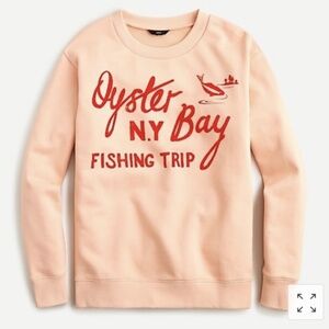 J.Crew Sweatshirt - Oyster Bay fishing - Flirty Peach Color - Size M